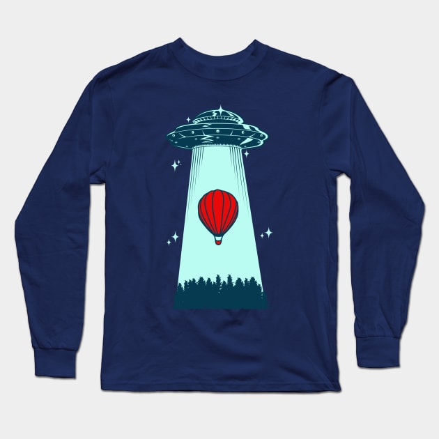 UFO Red spy balloons Long Sleeve T-Shirt by Polynesian Vibes